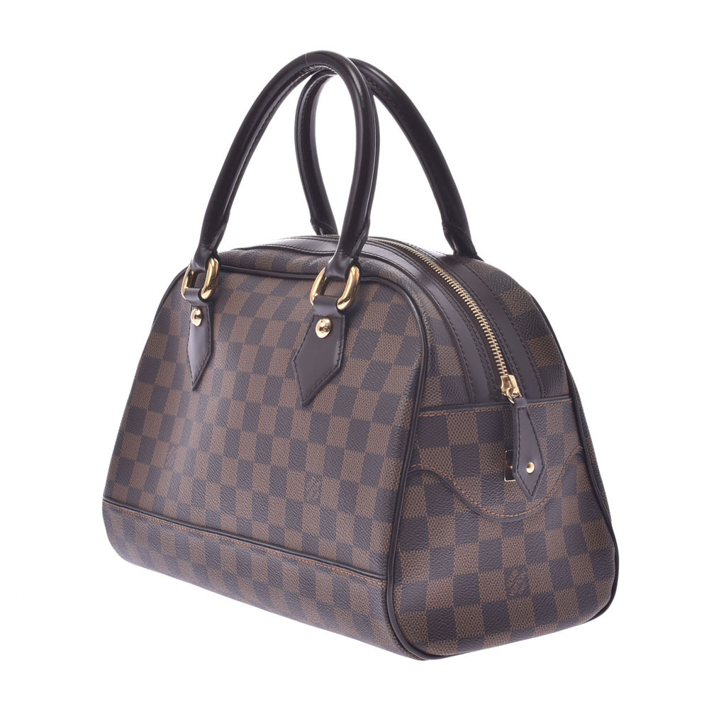Louis Vuitton Damier Canvas Handbag Brown Duomo